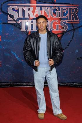 Fan Event - Stranger Things 5 - Carl Aurel Burggräfe beim Netflix Stranger Things Staffel 5 Fan Event im Flughafen Tempelhof Hangar 7 am 18.11.2025 in Berlin. Copyright: xEventpressxKochanx