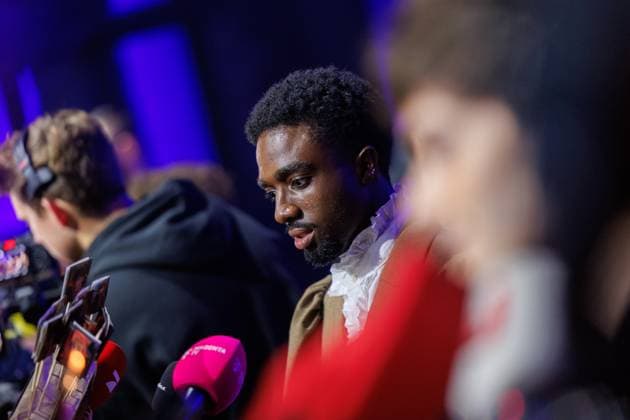 Fan Event - Stranger Things 5 - Caleb McLaughlin beim Netflix Stranger Things Staffel 5 Fan Event im Flughafen Tempelhof Hangar 7 am 18.11.2025 in Berlin. Copyright: xEventpressxKochanx