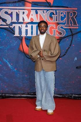 Fan Event - Stranger Things 5 - Caleb McLaughlin beim Netflix Stranger Things Staffel 5 Fan Event im Flughafen Tempelhof Hangar 7 am 18.11.2025 in Berlin. Copyright: xEventpressxKochanx