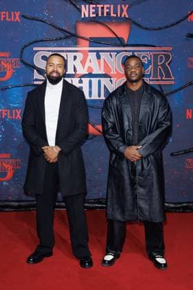 Fan Event - Stranger Things 5 - Barry Hammerschmidt (Bodyformus) und Melo Nisuka beim Netflix Stranger Things Staffel 5 Fan Event im Flughafen Tempelhof Hangar 7 am 18.11.2025 in Berlin. Copyright: xEventpressxKochanx