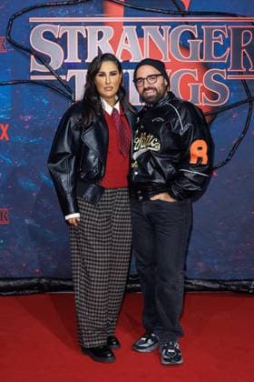 Fan Event - Stranger Things 5 - Senna Gammour und Xhem beim Netflix Stranger Things Staffel 5 Fan Event im Flughafen Tempelhof Hangar 7 am 18.11.2025 in Berlin. Copyright: xEventpressxKochanx