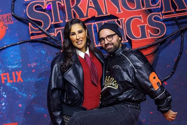 Fan Event - Stranger Things 5 - Senna Gammour und Xhem beim Netflix Stranger Things Staffel 5 Fan Event im Flughafen Tempelhof Hangar 7 am 18.11.2025 in Berlin. Copyright: xEventpressxKochanx