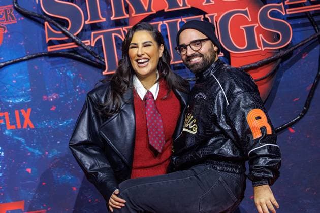 Fan Event - Stranger Things 5 - Senna Gammour und Xhem beim Netflix Stranger Things Staffel 5 Fan Event im Flughafen Tempelhof Hangar 7 am 18.11.2025 in Berlin. Copyright: xEventpressxKochanx
