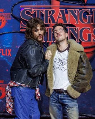 Fan Event - Stranger Things 5 - Riccardo Simonetti und Nico Stank beim Netflix Stranger Things Staffel 5 Fan Event im Flughafen Tempelhof Hangar 7 am 18.11.2025 in Berlin. Copyright: xEventpressxKochanx