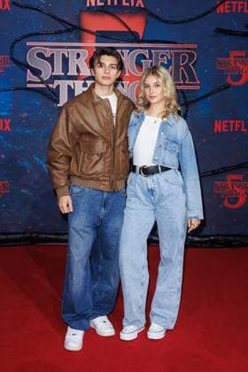 Fan Event - Stranger Things 5 - Noah Miguel Oechsle Rodriguez und Lara Spengler beim Netflix Stranger Things Staffel 5 Fan Event im Flughafen Tempelhof Hangar 7 am 18.11.2025 in Berlin. Copyright: xEventpressxKochanx