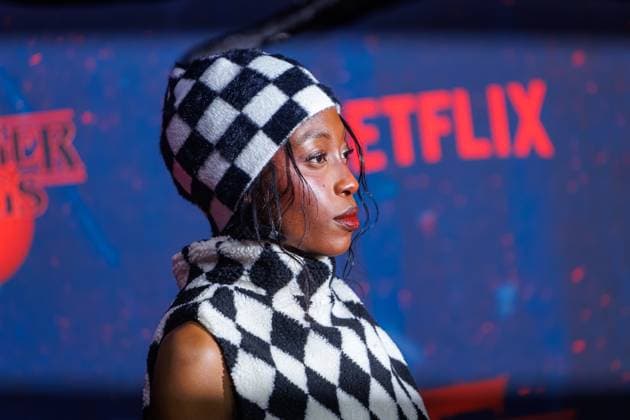 Fan Event - Stranger Things 5 - Toni Dreher-Adenuga beim Netflix Stranger Things Staffel 5 Fan Event im Flughafen Tempelhof Hangar 7 am 18.11.2025 in Berlin. Copyright: xEventpressxKochanx