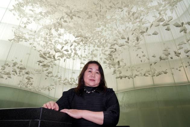 Milan, Preview of the installation Moment the Snow Melts by Chiharu Shiota at Mudec, Museum of Culture in Via Tortona, in the photo the artist Chiharu Shiota  Copyright: xDuilioxPiaggesix xipa-agency.netx xDuilioxPiaggesix IPA_Agency_IPA68124989