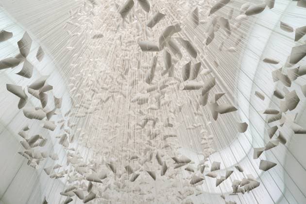 Milan, Preview of the installation Moment the Snow Melts by Chiharu Shiota at Mudec, Museum of Culture in Via Tortona  Copyright: xDuilioxPiaggesix xipa-agency.netx xDuilioxPiaggesix IPA_Agency_IPA68125008