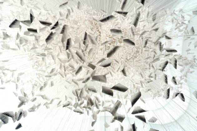 Milan, Preview of the installation Moment the Snow Melts by Chiharu Shiota at Mudec, Museum of Culture in Via Tortona  Copyright: xDuilioxPiaggesix xipa-agency.netx xDuilioxPiaggesix IPA_Agency_IPA68125051