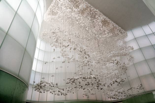 Milan, Preview of the installation Moment the Snow Melts by Chiharu Shiota at Mudec, Museum of Culture in Via Tortona  Copyright: xDuilioxPiaggesix xipa-agency.netx xDuilioxPiaggesix IPA_Agency_IPA68125083