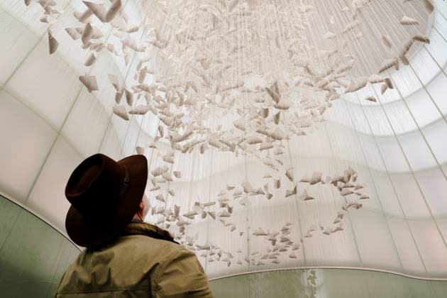 Milan, Preview of the installation Moment the Snow Melts by Chiharu Shiota at Mudec, Museum of Culture in Via Tortona  Copyright: xDuilioxPiaggesix xipa-agency.netx xDuilioxPiaggesix IPA_Agency_IPA68125115