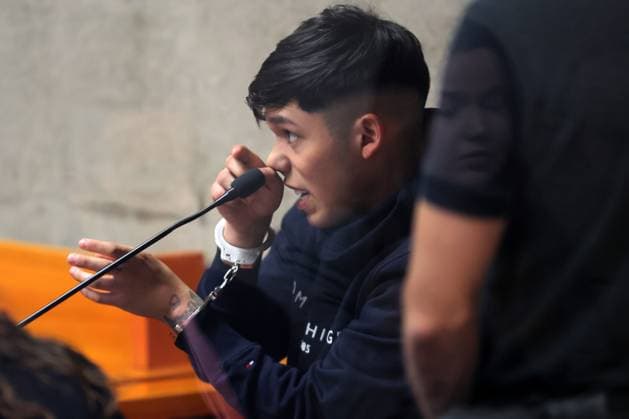Santiago November 19, 2025 Formalization hearing of urban singer Jeremias Tobar Llevul Jere Klein at the Javier Torres Justice Center Aton Chile, Santiago Chile Aton Chile Aton 1104238  Copyright: JAVIERxTORRES ATONxCHILE