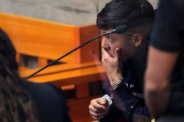 Santiago November 19, 2025 Formalization hearing of urban singer Jeremias Tobar Llevul Jere Klein at the Javier Torres Justice Center Aton Chile, Santiago Chile Aton Chile Aton 1104241  Copyright: JAVIERxTORRES ATONxCHILE