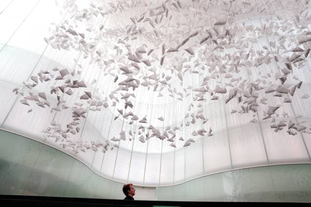 Chiharu Shiota s Art Installation Moment the Snow Melts at Mudec - Milan Preview of the installation Moment the Snow Melts by Chiharu Shiota at Mudec, Museum of Culture in Via Tortona in Milan, Italy on November 19, 2025. Photo by Duilio Piaggesi IPA ABACAPRESS.COM Milan Milan Italy  Copyright: xIPA ABACAx