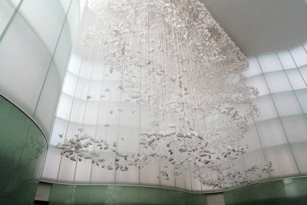 Chiharu Shiota s Art Installation Moment the Snow Melts at Mudec - Milan Preview of the installation Moment the Snow Melts by Chiharu Shiota at Mudec, Museum of Culture in Via Tortona in Milan, Italy on November 19, 2025. Photo by Duilio Piaggesi IPA ABACAPRESS.COM Milan Milan Italy  Copyright: xIPA ABACAx
