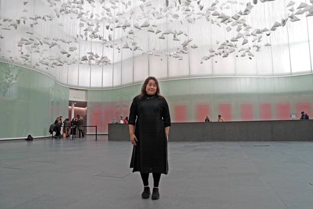Chiharu Shiota s Art Installation Moment the Snow Melts at Mudec - Milan Chiharu Shiota at the preview of her own art installation Moment the Snow Melts at Mudec, Museum of Culture in Via Tortona in Milan, Italy on November 19, 2025. Photo by Duilio Piaggesi IPA ABACAPRESS.COM Milan Milan Italy  Copyright: xIPA ABACAx