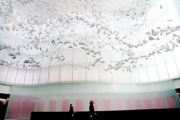 Chiharu Shiota s Art Installation Moment the Snow Melts at Mudec - Milan Preview of the installation Moment the Snow Melts by Chiharu Shiota at Mudec, Museum of Culture in Via Tortona in Milan, Italy on November 19, 2025. Photo by Duilio Piaggesi IPA ABACAPRESS.COM Milan Milan Italy  Copyright: xIPA ABACAx