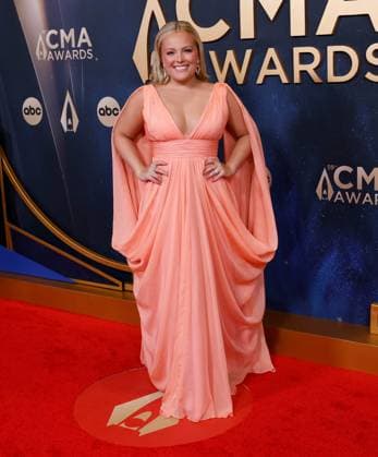 MaRynn Taylor arrives on the red carpet for the 59th CMA Awards in Nashville, Tennessee, on Wednesday, November 19, 2025.  NAS20251119155 JOHNxANGELILLO