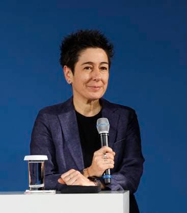 Dunja Hayali (Preisträgerin Talismann 2024). bei der Verleihung des TALISMAN 2025 der Deutschlandstiftung Integration im Allianz Forum in Berlin.