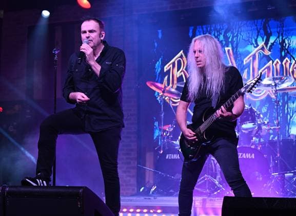 Marcus Siepen and Hansi Kürsch of Blind Guardian perform during The Somewhere Far Beyond North American Tour 2025 at Revolution Live on November 19, 2025 in Fort Lauderdale, Florida Featuring: Marcus Siepen, Hansi Kürsch Where: Fort Lauderdale, Florida, United States When: 19 Nov 2025 Credit: Robert Bell INSTARimages EDITORIAL USE ONLY. NOT FOR USE BY NEWSPAPERS BASED IN THE UK. Copyright: xx instar55281361