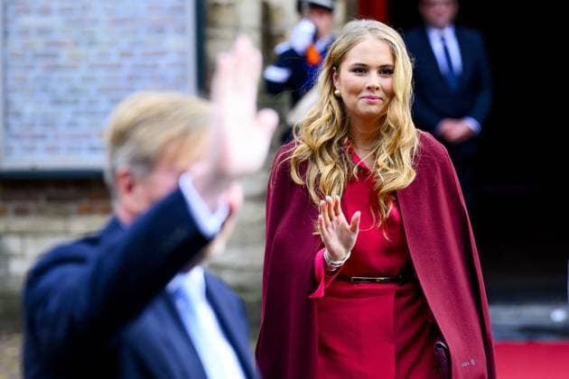 King and Princess Amalia at Special Joint Meeting of the States General, Den Haag, The Netherlands , Grote Kerk (Great Church) King Willem-Alexander and Princess Amalia of Orange attend a Special Joint Session of the Senate and House of Representatives in the Grote Kerk (Great Church) in The Hague. November 20 marks exactly eighty years since parliament first convened jointly after World War II. The Hague, Netherlands on November 20, 2025. Photo by Bruno Press ABACAPRESS.COM  Copyright: xBrunoxPress ABACAx