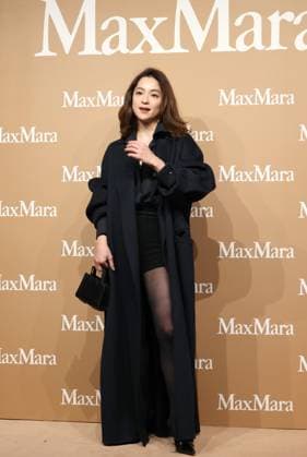 November 20, 2025, Tokyo, Japan - Japanese actress Anne Nakamura poses for a photo call for Italian high fashion brand Max Mara popup store preview event in Tokyo on Thursday, November 20, 2025. (photo by Yoshio Tsunoda AFLO)  aflo_311008120
