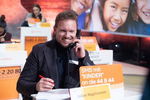 Julian NAGELSMANN, Fussball Bundestrainer 30. RTL Spendenmarathon Wir helfen Kindern , Fernsehen, 20.-21.11.2024 in Huerth, Deutschland,
