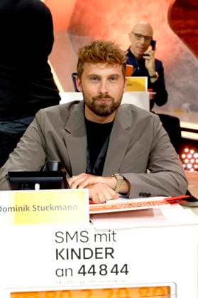 Dominik Stuckmann beim 30. RTL-Spendenmarathon 2025 im Studio 8 der EMG Studios. Hürth, 20.11.2025