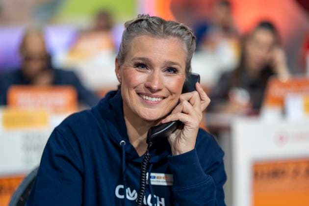 Ehemalige Fechterin Britta Heidemann beim 30. RTL-Spendenmarathon 2025 im Studio 8 der EMG Studios in Hürth, 20.11.2025 30th RTL Charity Marathon 2025 in Studio 8 of the EMG Studios in Hürth Copyright: MarcoxBader