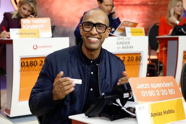 Amiaz Habtu beim 30. RTL-Spendenmarathon 2025 im Studio 8 der EMG Studios. Hürth, 20.11.2025