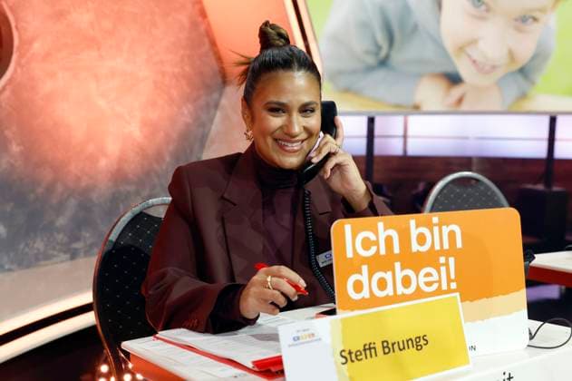 Stephanie Brungs beim 30. RTL-Spendenmarathon 2025 im Studio 8 der EMG Studios. Hürth, 20.11.2025