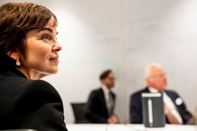 November 20, 2025, Montreal, Pq, CANADA: Quebec Minister of Economy, Innovation and Energy Christine Frechette, takes part in a tour of Mila, Quebec Artificial Intelligence Institute during a visit by Sweden s King Carl XVI Gustaf and Queen Silvia, in Montreal, Thursday, Nov. 20, 2025. Montreal CANADA - ZUMAc35_ 20251120_zaf_c35_111 Copyright: xChristopherxKatsarovx