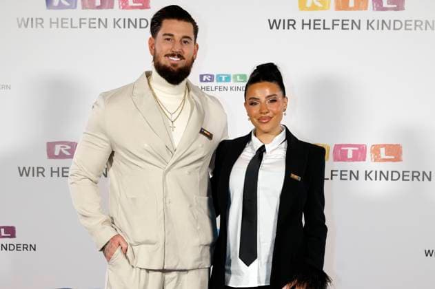 Mike Heiter und Leyla Heiter beim 30. RTL-Spendenmarathon 2025 im Studio 8 der EMG Studios. Hürth, 20.11.2025