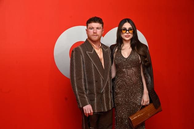GQ Men of The Year Awards - Arrivals Saul Alvarez and his wife Fernanda Gomez attend the red carpet for 2025 GQ Men of the Year Awards at Hotel Reforma. on November 20, 2025 in Mexico City, Mexico. Mexico City CDMX Mexico Copyright: xCarlosxTischlerx