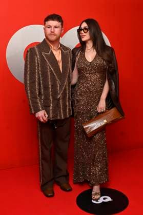 November 20, 2025, Mexico City, Ciudad de Mexico, Mexico: Saul Alvarez and his wife Fernanda Gomez attend the red carpet for 2025 GQ Men of the Year Awards at Hotel Reforma. on November 20, 2025 in Mexico City, Mexico. Mexico City Mexico - ZUMAe321 20251120_zea_e321_230 Copyright: xCarlosxTischlerx