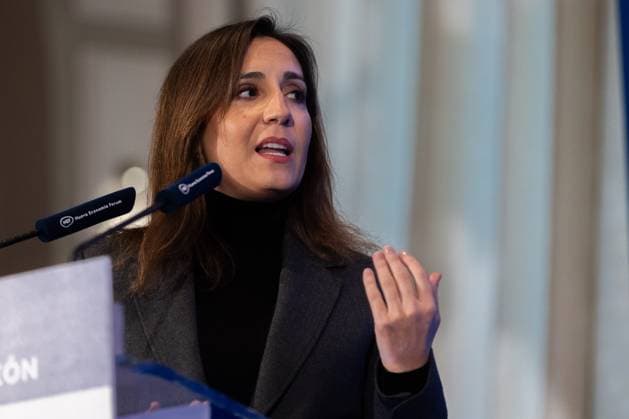 November 21, 2025, Madrid, Madrid, Spain: ANGELA BANZAS, the 2025 Planeta Prize finalist and author of the book When the Wind Speaks ( Cuando hable el viento ), shared details about the production of her work. Madrid Spain - ZUMAl221 20251121_zip_l221_019 Copyright: xIgnacioxLopezxIsasmendix