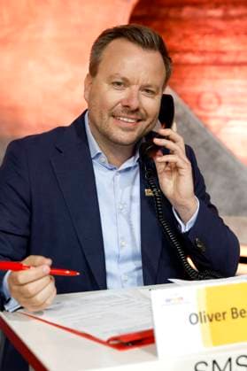 Oliver Beckmeier beim 30. RTL-Spendenmarathon 2025 im Studio 8 der EMG Studios. Hürth, 21.11.2025