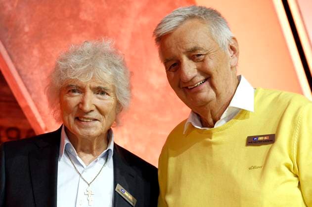 Peter Orloff und Reiner Meutsch beim 30. RTL-Spendenmarathon 2025 im Studio 8 der EMG Studios. Hürth, 21.11.2025