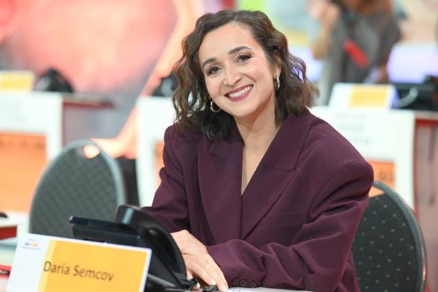 Daria SEMKOV, Moderatorin Portraet, Porträt, Portrait, Angeschnittenes Einzelbild, Einzelmotiv, 30. RTL Spendenmarathon Wir helfen Kindern , Fernsehen, 20.-21.11.2025 in Huerth, Deutschland,