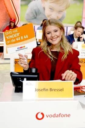 Josefin Bressel beim 30. RTL-Spendenmarathon 2025 im Studio 8 der EMG Studios. Hürth, 21.11.2025