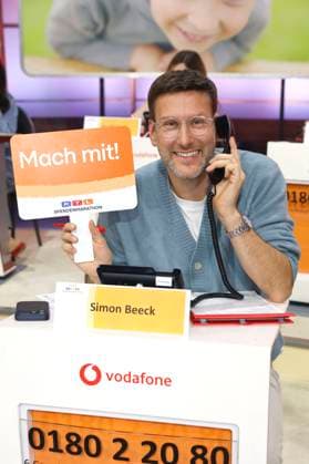 Simon Beeck beim 30. RTL-Spendenmarathon 2025 im Studio 8 der EMG Studios. Hürth, 21.11.2025