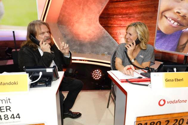 Leslie Mandoki und Gesa Eberl beim 30. RTL-Spendenmarathon 2025 im Studio 8 der EMG Studios. Hürth, 21.11.2025