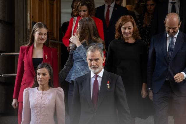 Event at the Congress: 50 Years of the Monarchy in Madrid, Spain - 21 Nov 2025 The Princess Leonor, King Felipe VI, Queen Letizia, and Infanta Sofía seen during the colloquium 50 years later: the Crown in the transition to democracy , to commemorate the 50th anniversary of the Monarchy, in the Congress of Deputies in Madrid. Madrid Spain Copyright: xDavidxCanalesx xSOPAxImagesx DCReyesCongreso251121-01