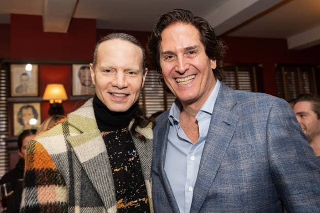 November 21, 2025, Bronx, New York, USA: Jordan Roth and Nick Scandalios, Executive Vice President of Nederlander Organization owner of many theaters on Broadway pose at Nick s portrait unveiling at Sardi s in New York, NY on November 21, 2025 Bronx USA - ZUMAr339 20251121_znp_r339_002 Copyright: xLevxRadinx