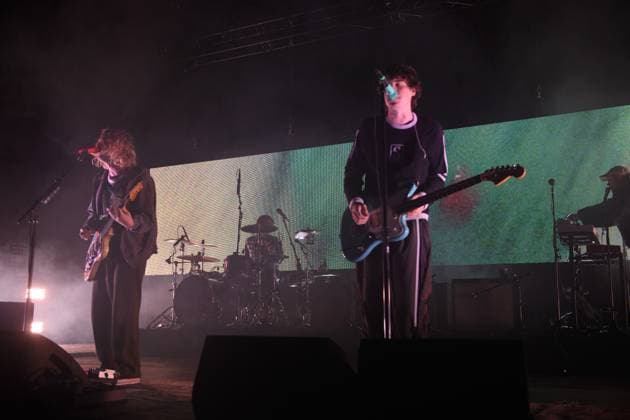 Royel Otis Perform at Brixton Academy, London (L-R) Royel Maddell and Otis Pavlovic of Australian indie pop duo Royal Otis performs on the first of three nights at Brixton Academy, London, England, UK on Friday 21 November 2025 as part of their Meet Me In The Car Tour., Credit:Justin Ng Avalon UK, England, London, Brixton Academy  Copyright: xJustinxNgx xAvalonx 1053812524