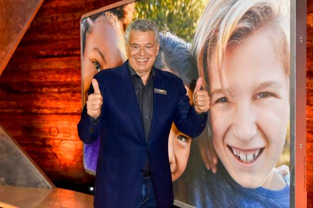 ABB Jürgen Juergen Hingsen ex 10 Kaempfer zu Gast am Spendentelefon im RTL Studio beim Charity zum 30.Geburtstag des RTL Spendenmarathon - wir helfen Kindern bei RTL Deutschland am 21.11.2025 2.Spendentag in Koeln Deutz NRW Deutschland
