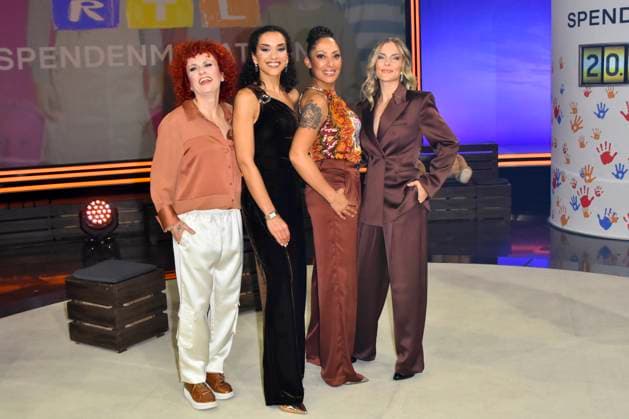 ABB No Angels, Sandy Moelling, Nadia Benaissa, Lucy Diakovska, Jessica Wahls zu Gast im RTL Studio beim Charity zum 30.Geburtstag des RTL Spendenmarathon - wir helfen Kindern bei RTL Deutschland am 21.11.2025 2.Spendentag in Koeln Deutz NRW Deutschland