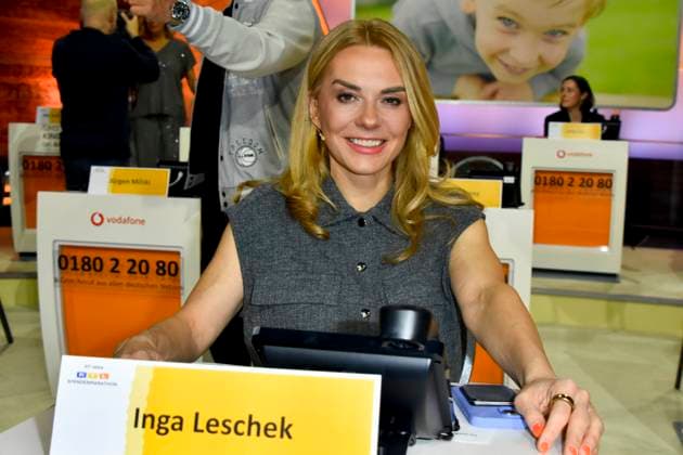 ABB Inga Leschek zu Gast am Spendentelefon im RTL Studio beim Charity zum 30.Geburtstag des RTL Spendenmarathon - wir helfen Kindern bei RTL Deutschland am 21.11.2025 2.Spendentag in Koeln Deutz NRW Deutschland