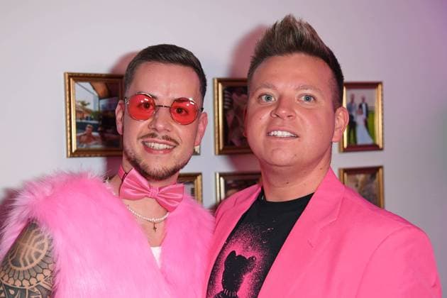 Marco Schmid, Dominik Ledea bei der Geburtstagsfeier zum 40. Geburtstag von Sebastian Franke (Die Frankes) in der Villa Franke in Mörfelden-Walldorf am 22.11.2025