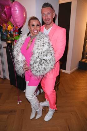 Ginger Costello-Wollersheim mit Freund Lukas Reiter bei der Geburtstagsfeier zum 40. Geburtstag von Sebastian Franke (Die Frankes) in der Villa Franke in Mörfelden-Walldorf am 22.11.2025